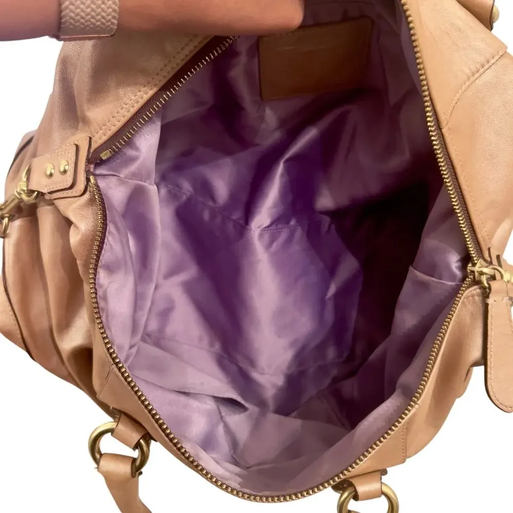 Coach Woman's Ashley Size Y2K Blush Pink Large Soft Leather Classic Top Handle
